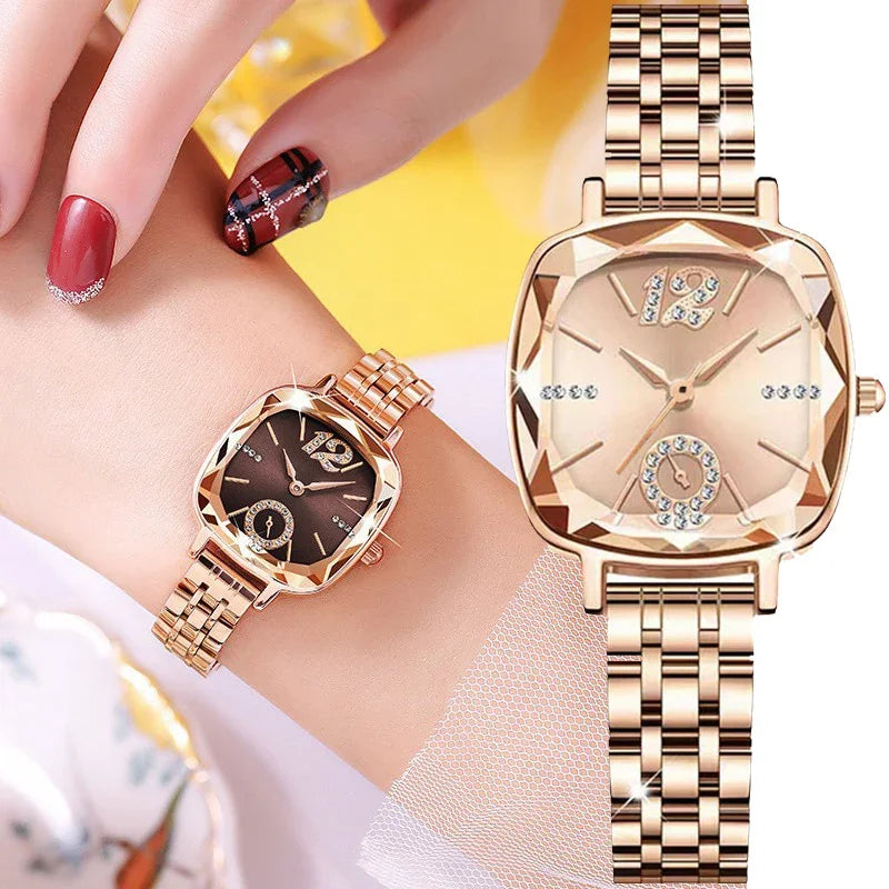 MAYZHISU Luxury Watch for Woman Waterproof Stainless Steel Quartz Ladies Watch High Quality Women's Watches Elegant Female Clock