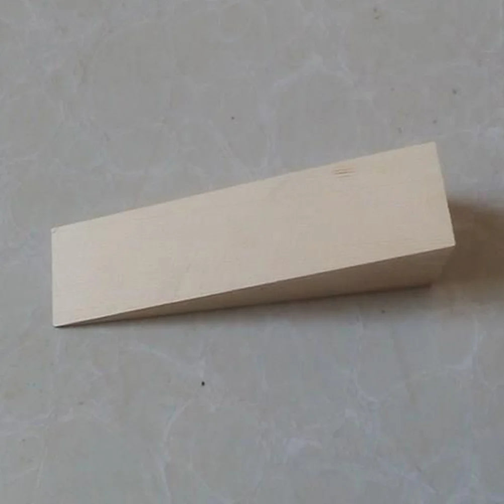 3pcs Wooden Door Stopper Wedge Heavy Duty Finger Protector Home Office Door Holder Triangle Shape Sturdy Material Door Stops