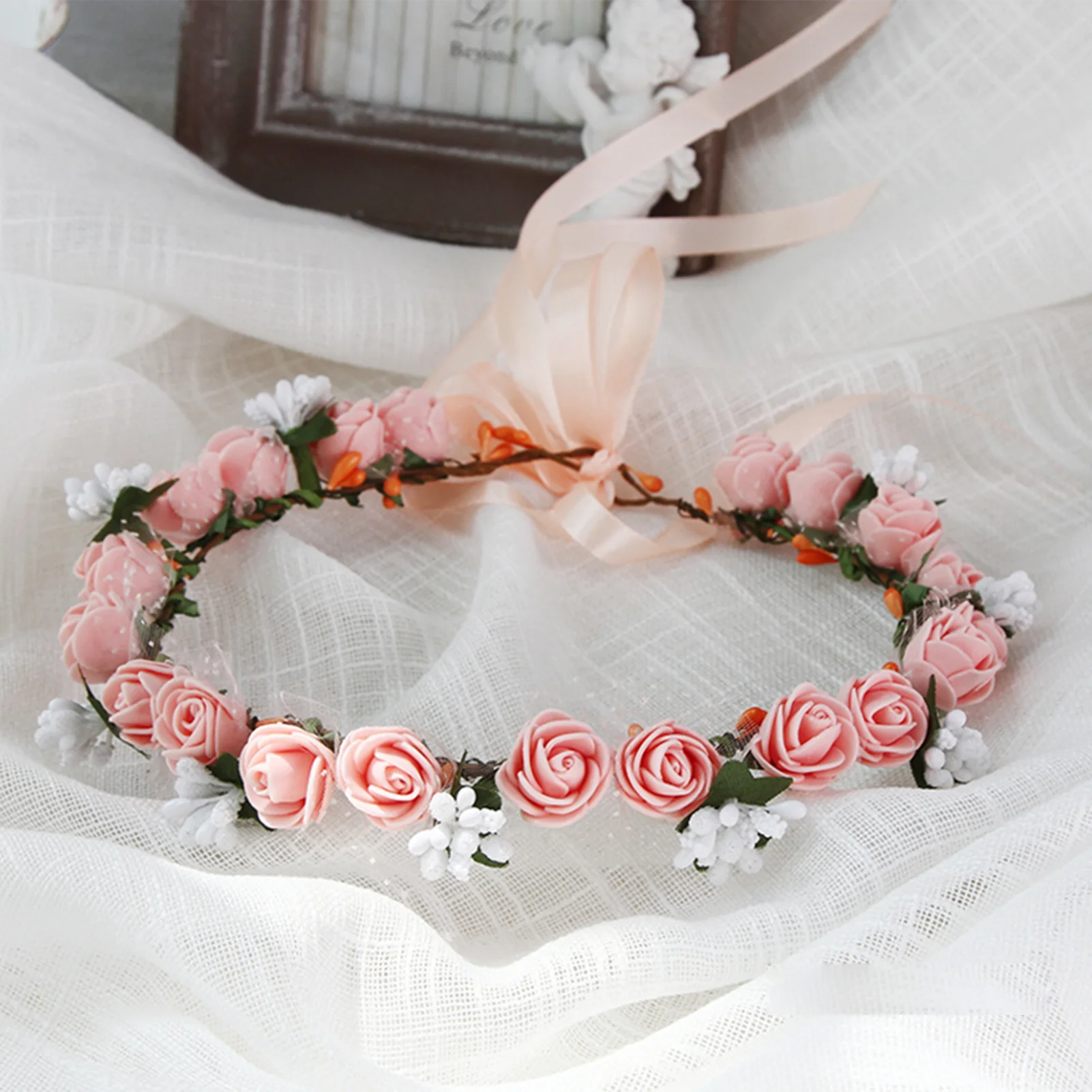 Bridal Flower Headband Bohemian Flower Crowns Floral Garland Wedding Wreaths Hair Vine Headpiece Wedding Hair Accessories