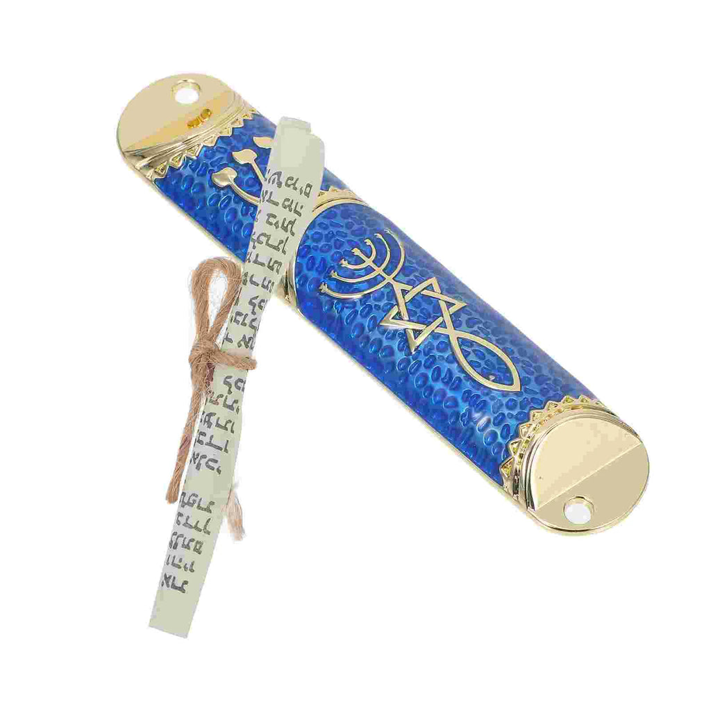Mezuzah Scroll Jewish Door Practical Mezuza Metal Mezuza Plaque Judaica Gift with Scroll