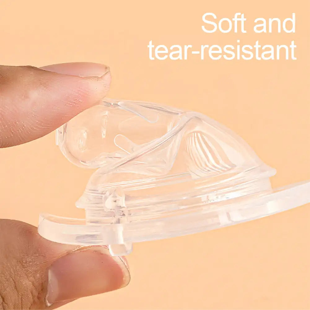 Baby Silicone Pacifier Wide Neck Soft Spiral Teat Nipple Circle Hole Cross Hole Baby Care Bottles Natural Flow Nipples BPA Free