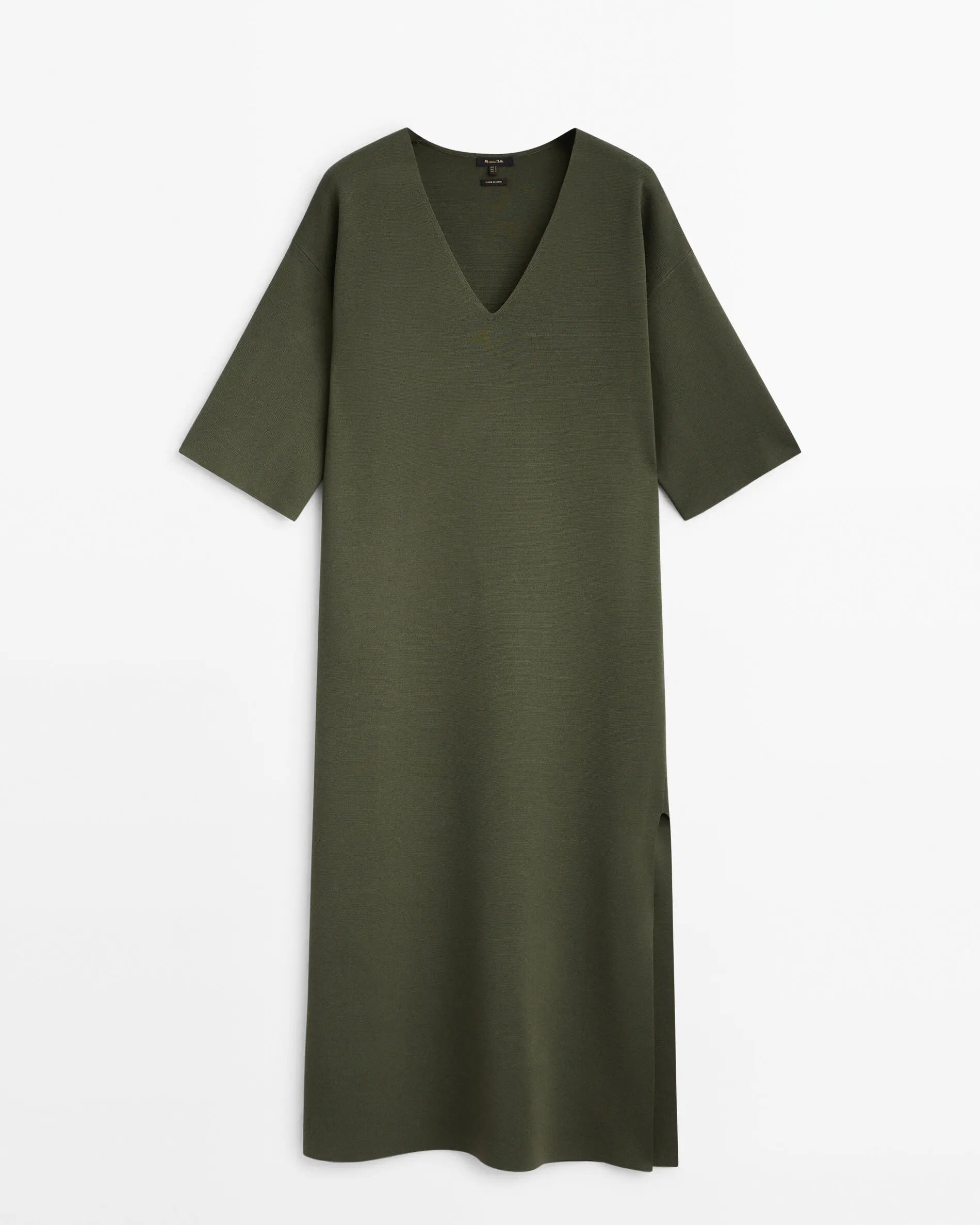 Ethereal MD 2024 women's spring new style of Elegant minimalist extended knit dress with high neck