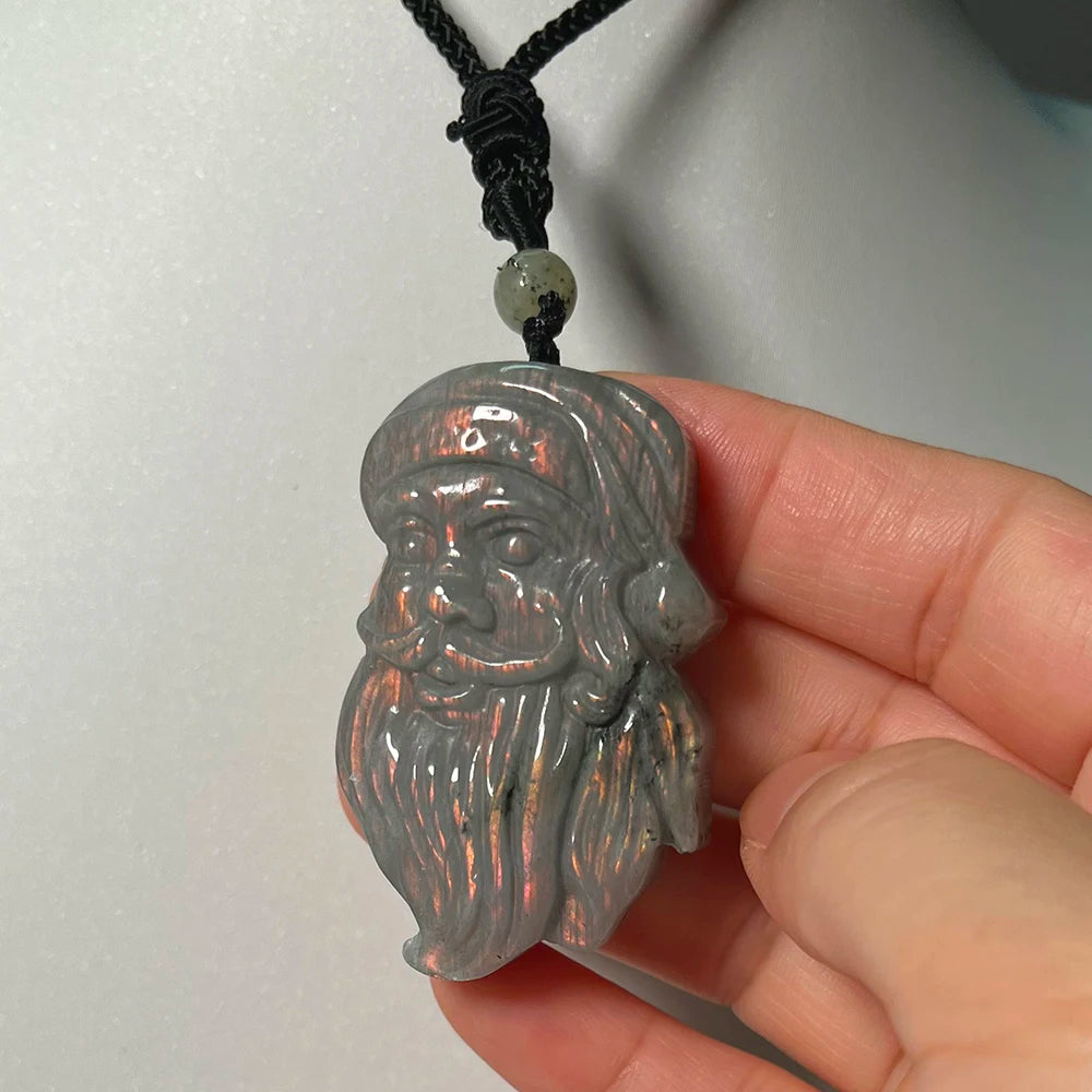 Gem Pendant Natural Stone Irregular Shape Bead Purple Blue Labradorite Necklace Pendant for Women Men Jewelry Gift 1Pcs