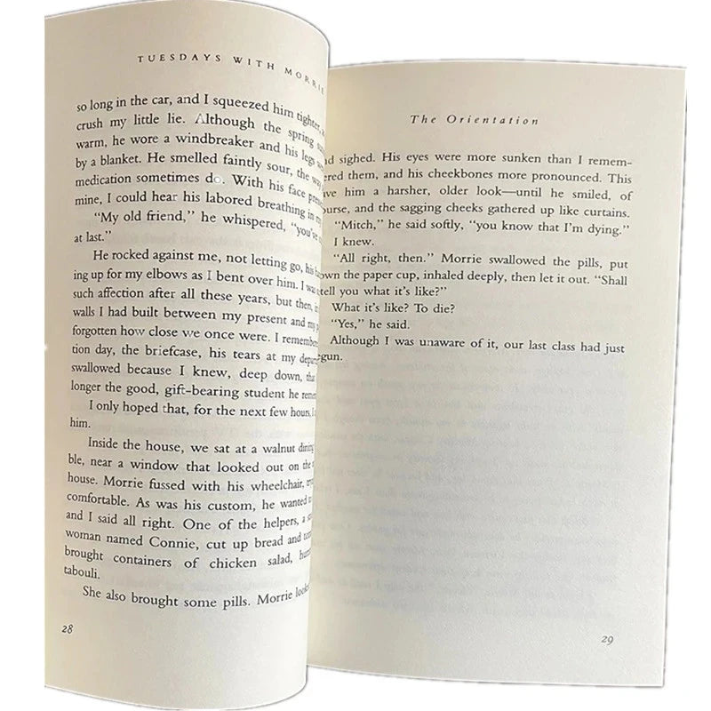 Tuesdays With Morrie Life's Greatest Lesson Book by Mitch Albom The Meaning of Life Adult English Reading Books