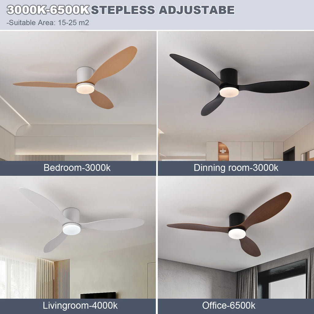 LED Ceiling Mounted Living Room Fan Light, Nordic Restaurant Decorative Ceiling Fan, Household Minimalist Electric Fan Light