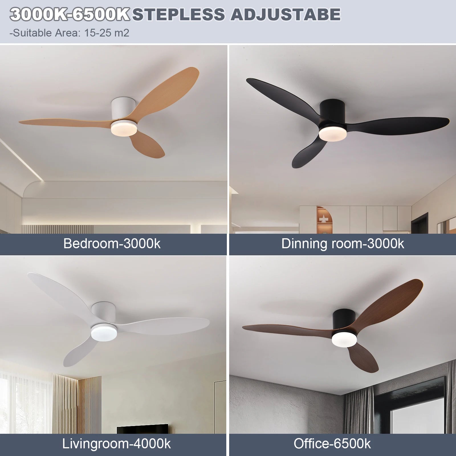 LED Ceiling Mounted Living Room Fan Light, Nordic Restaurant Decorative Ceiling Fan, Household Minimalist Electric Fan Light