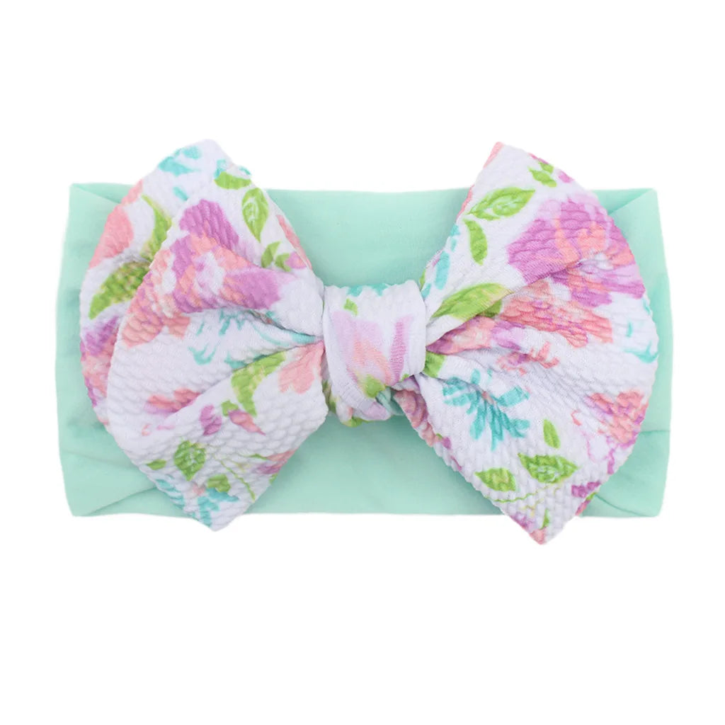 Baby Newborn Headband For Girls Elastic Knit Children Turban Baby Bows Soft Nylon Kids Headwear Hair Accessories Lovely
