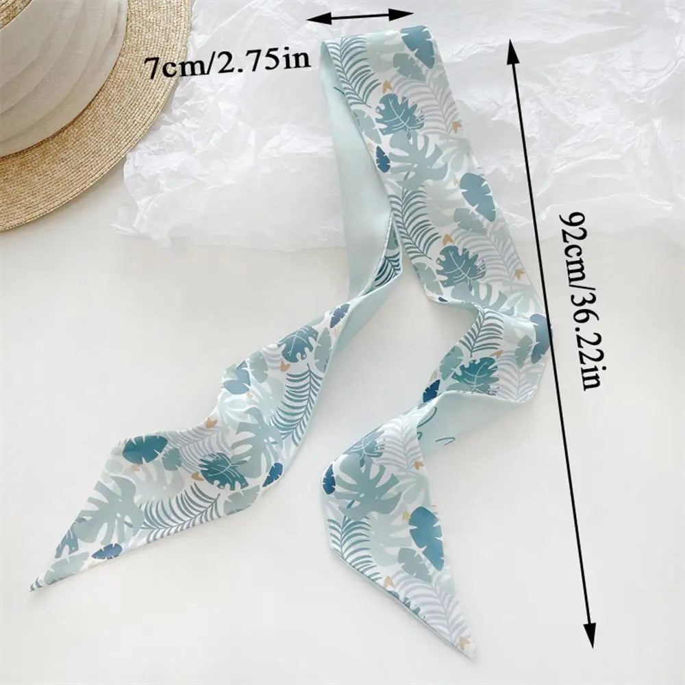 Sweet Flower Retro Lace Neck Strap Transparent Dressing Decoration Hair Band Korean Style Neckerchief Long Ribbon Head Scarf