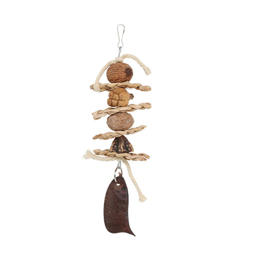 Pet Parrot Bird Natural Grass Chewing Hanging Cage Swing Climb Playing Pendant Au10 20 Dropship