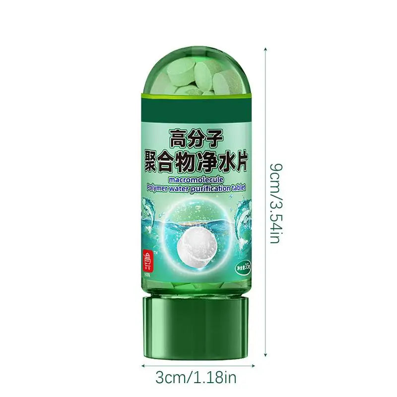 Water Purifying Tablets 1 Bottle Fast Water Purification Tabs Fish Supplies Potable Aqua Tablets Natural Fish Tank Accessories