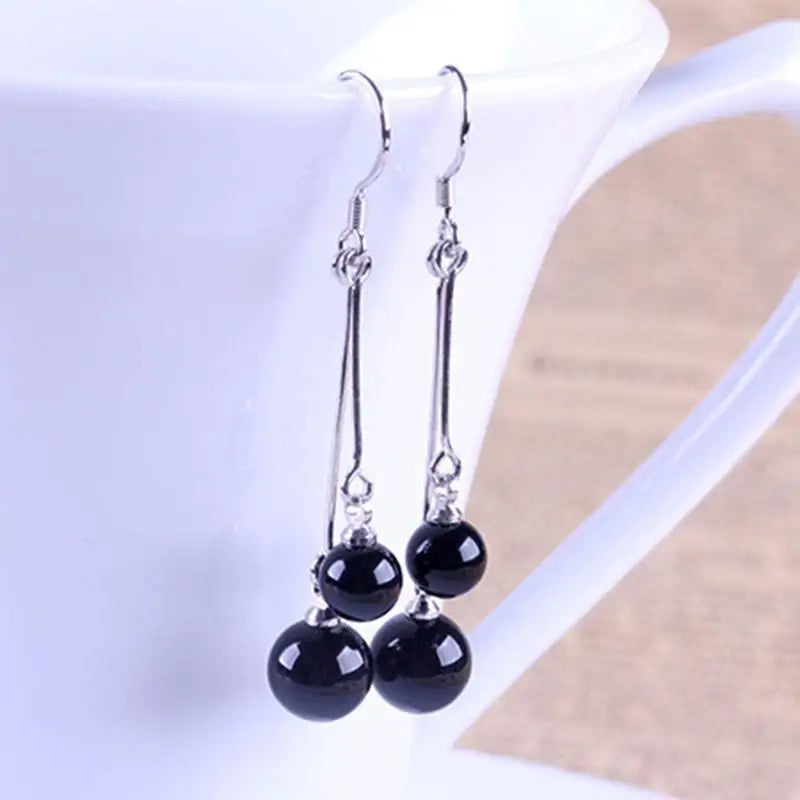 Korean Red Natural Stone Drop Earrings For Women Natural agate Jewelry Bridal Party Wedding Tassel Earrings 2023 Trendy 2Z40