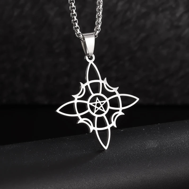 Stainless Steel Christian Eucharist Halo Grape Juice Cross Necklace Men Women Catholic Holy Spirit Church Jewelry