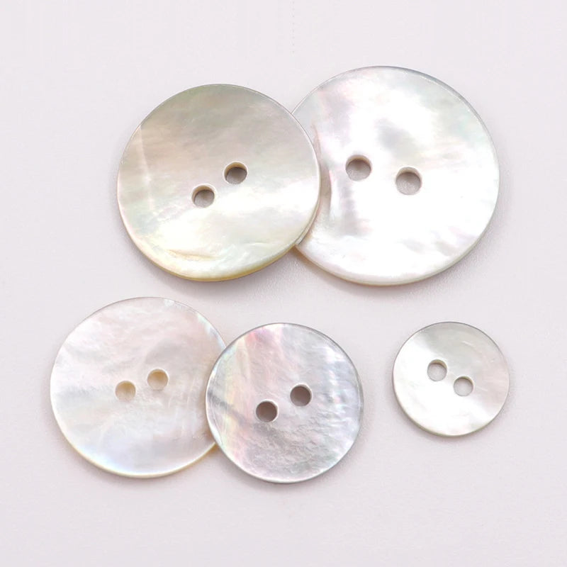 10Pcs Natural Pearl Shell Buttons for Clothing Sewing Accessories Scrapbooking DIY Crafts Garment Decoration Round Shell Button