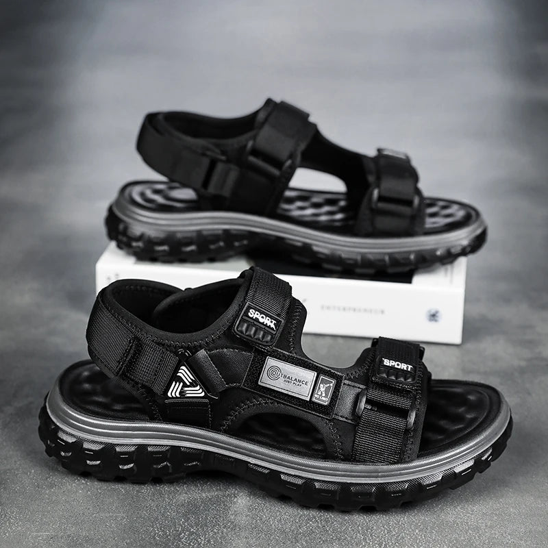 Summer Men Sandals Genuine Leather Mens Casual Shoes Outdoor Men Leather Sandals for Men Beach Shoes Roman mens Shoes