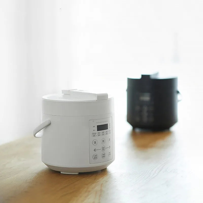750W 2L Electric Rice Cooker Ceramic Glaze Pot 24H Pressure Cooker Multifunctional Automatic Rice Cooker for Small Kitchens