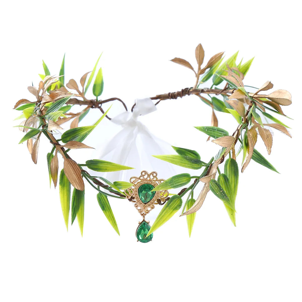 Fairy Crown Headwear Elf Tiara Girl Elven Headpiece Cosplay Costume Circlet Woodland Diadem Wedding Boho Baroque Headband Gifts