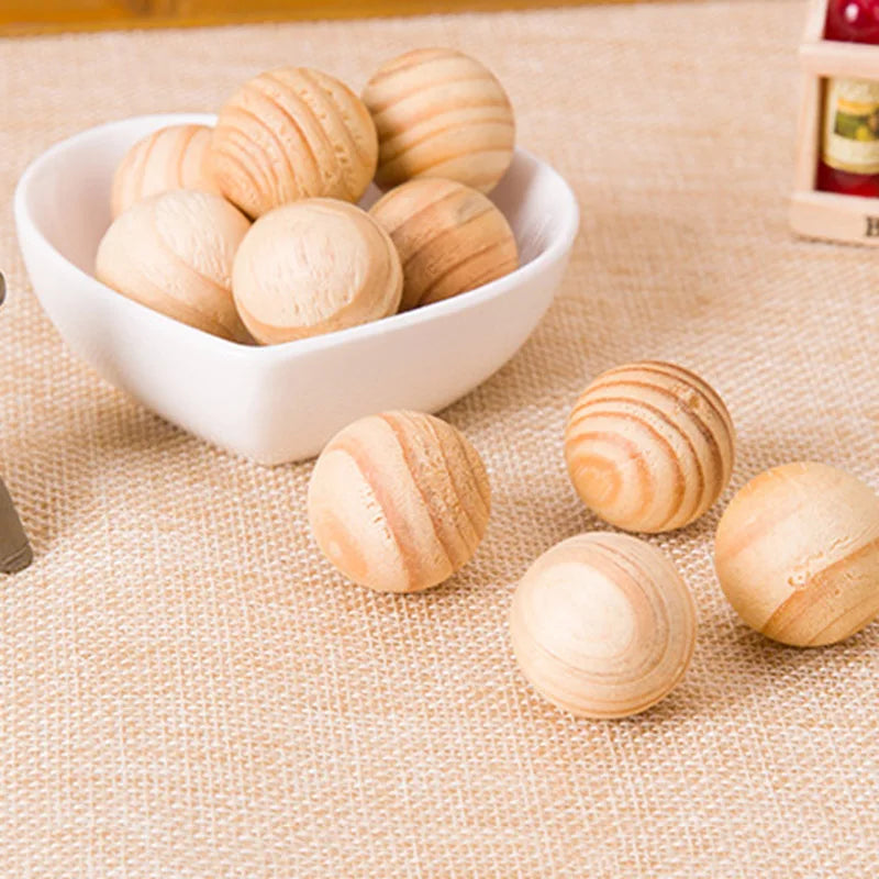 New Pack of 10 Natural Camphor Wood Balls for Wardrobe, Moth Repellent, Anti-Mold, Deodorizer, Odor Absorber, Camphor Tablets