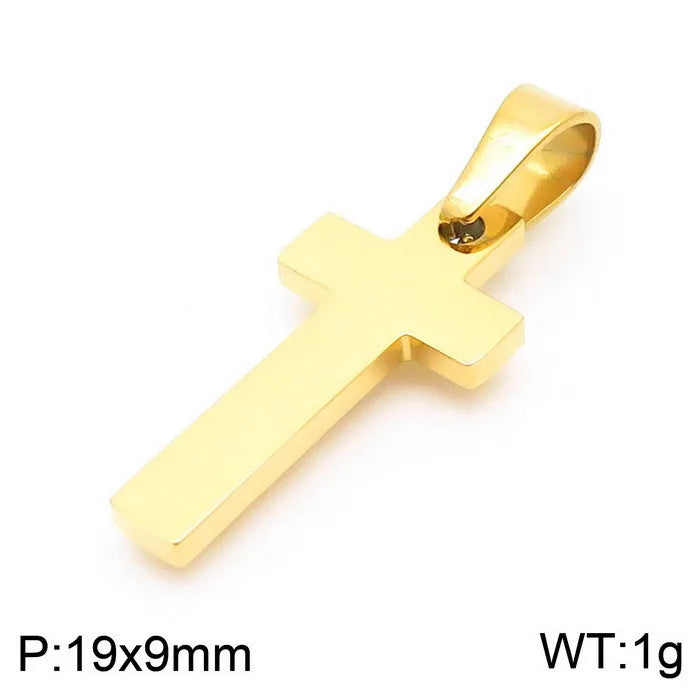 Cruz Pendant For Women Men Polished Stainless Steel Waterproof Simple Shiny Pendant Never Fade
