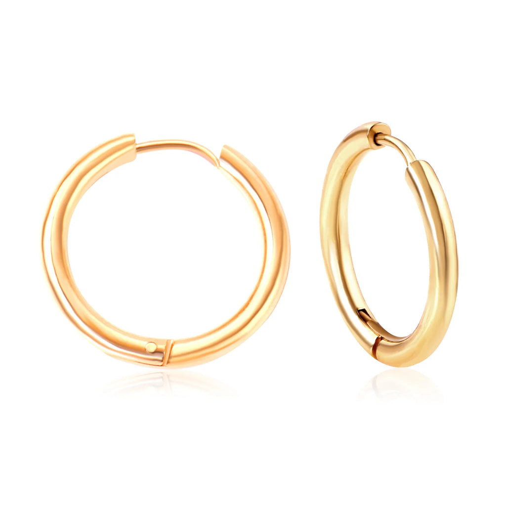 LUXUKISSKIDS Minimalist Gold/Silver Plated Chunky Ball Stud Earrings for Women/Man Thick Bold Sphere Dome Post Round Earring New