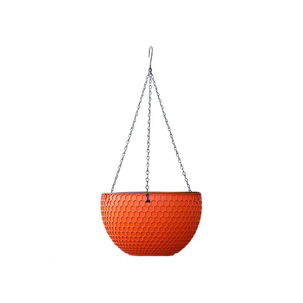 Beautiful Hanging Flower Pot 3 Sizes Waterproof Outdoor Resin Plant Hanger Hanging Flower Basket Self Water Absorption