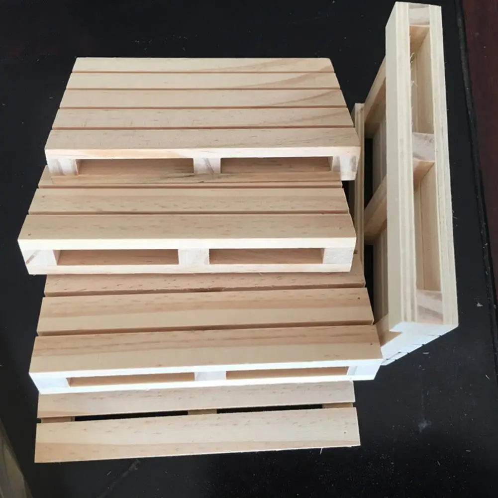 Pallet Coaster Food Mat Natural Wood Whiskey Cocktail Drinks Pallet Desktop Ornament Placemats Table Decoration