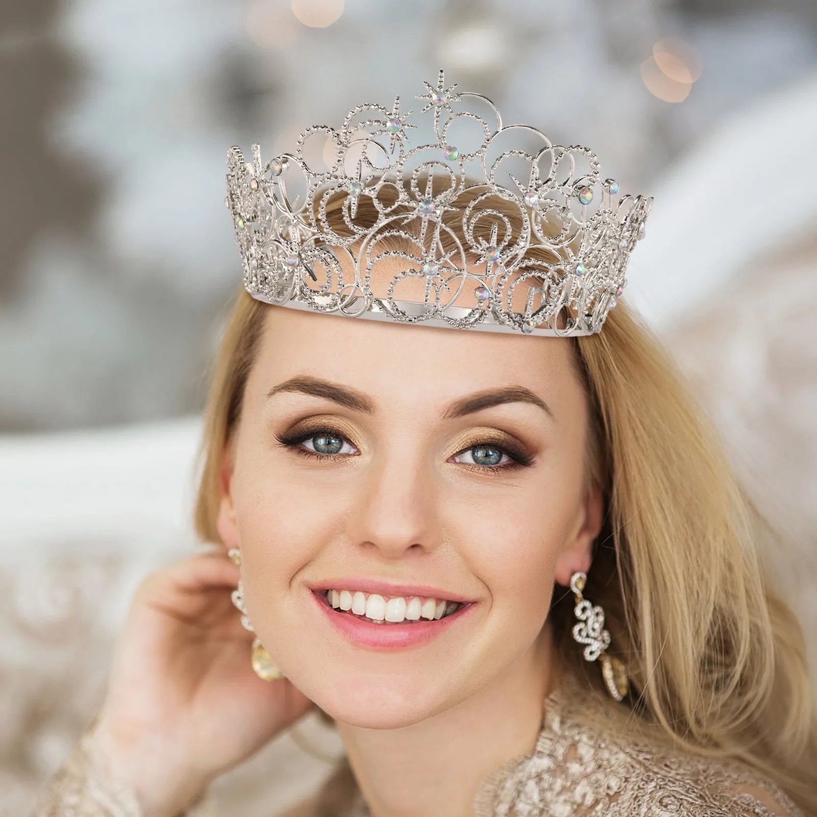 Elegant Bubble Crown For Beauty Pageant And Wedding Headdress High-End Hair Accessories And Jewelry For Special Occasions