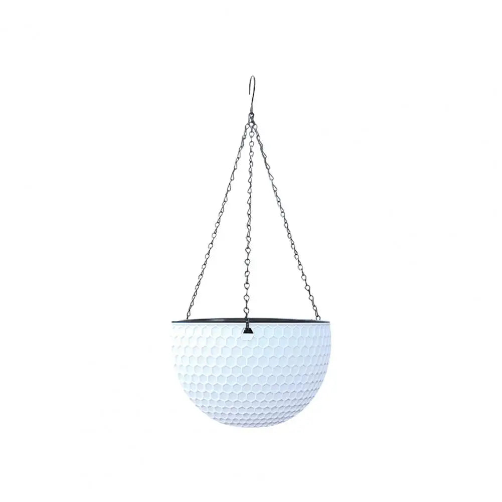 Beautiful Hanging Flower Pot 3 Sizes Waterproof Outdoor Resin Plant Hanger Hanging Flower Basket Self Water Absorption