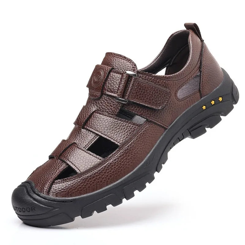 Man’s Sandals breathable comfort summer slippers beach Muller outdoor anti slip shoes youth casual fashion Hollow shoes