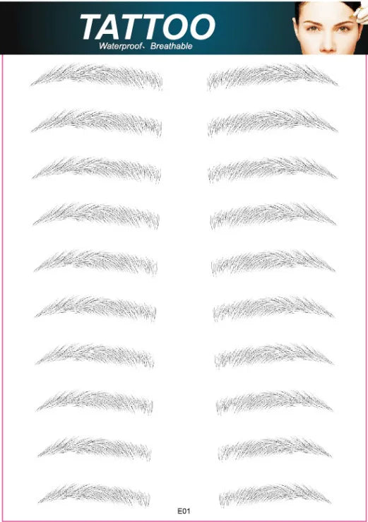 Women 4D Hair Like Eyebrow Makeup Waterproof Eyebrow Tattoo Sticker Long Lasting Natural Fake Eyebrow Stickers Cosmetics For Men