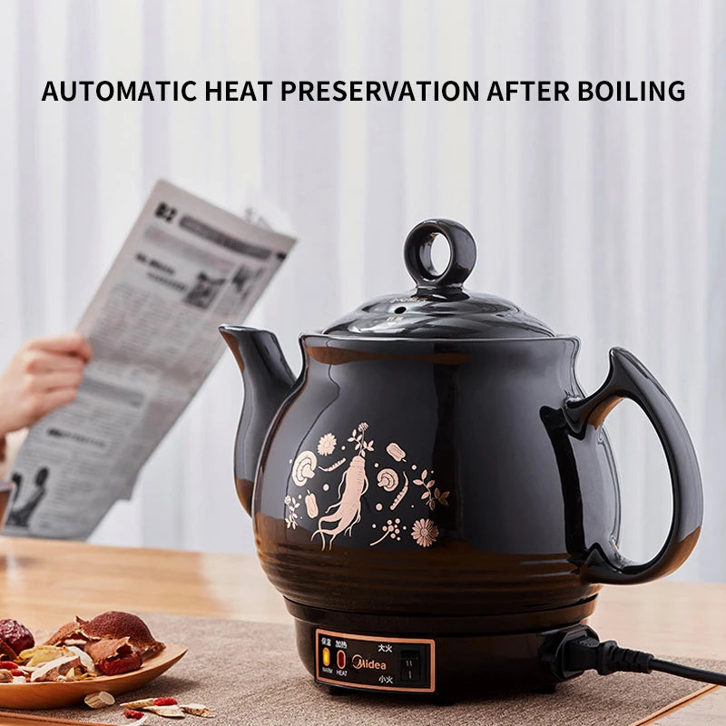 2025 new Clay Pot for  Chinese medicine decoction fully automatic household plug-in multifunctional 3L ceramic decoction pot