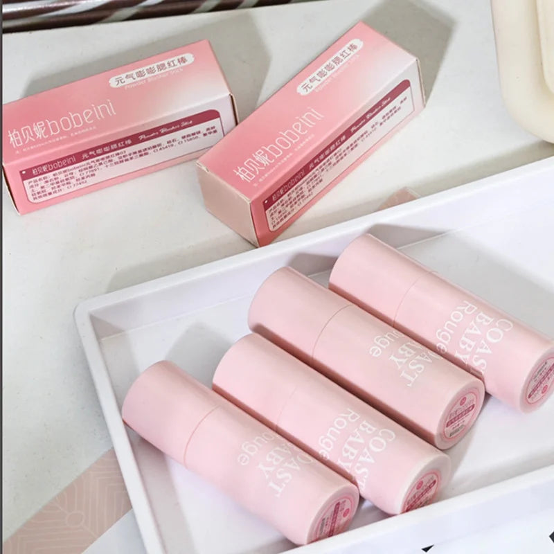 Soft Fog Blush Stick-energetic Bouncy 3 In1 Korean Style Brightening Dual -use For Lips And Cheeks Natural Color Vitality Girl