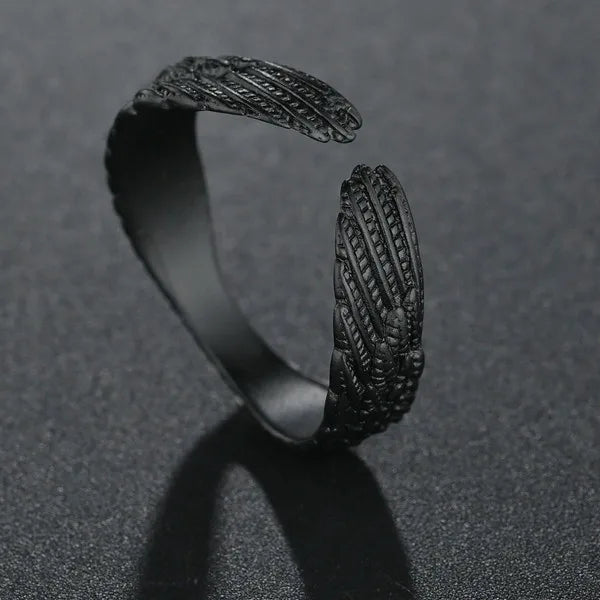 Simple Big Cross Rings for Men Boy Crucifix Black Color Ring Religious Male Jewelry Gift for Christian Catholicism