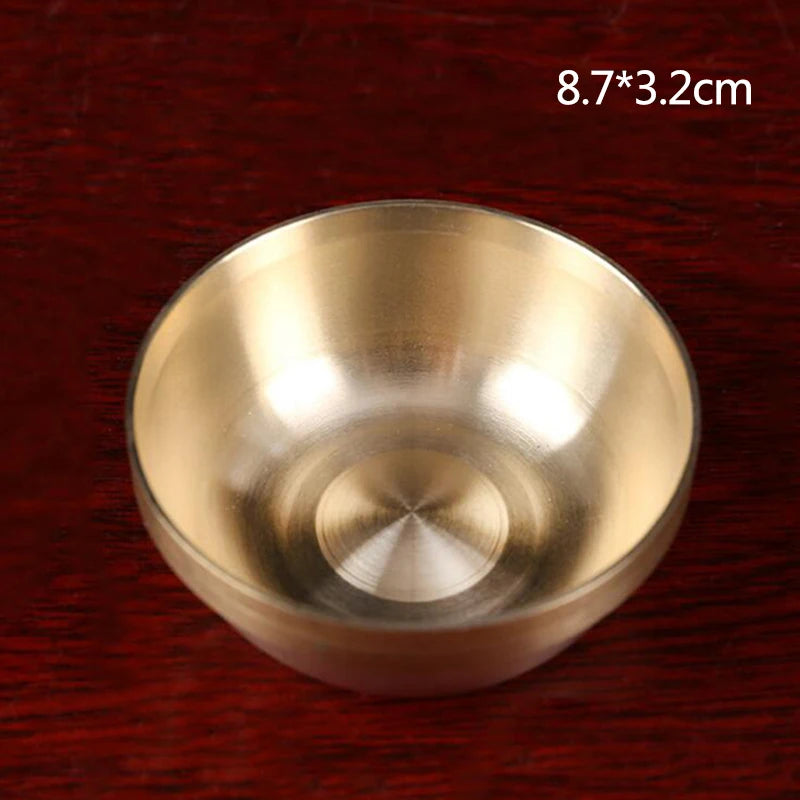 Copper Tibetan Bowl Buddha Disciples to Supply Water Meditation Mini Brass Cup Home Desk Decor 7Set