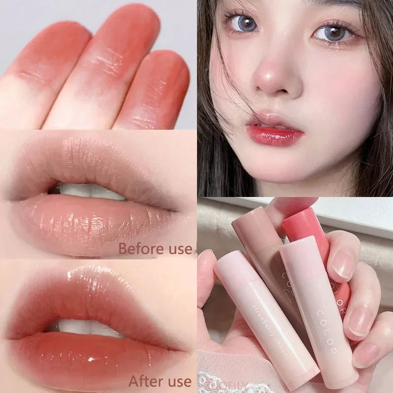Lasting Moisturizing Colorful Lipbalm Nourishes Lip Reduces Liplines Anti Dry Crack Lipsticks Natural Female Lips Care Lipgloss