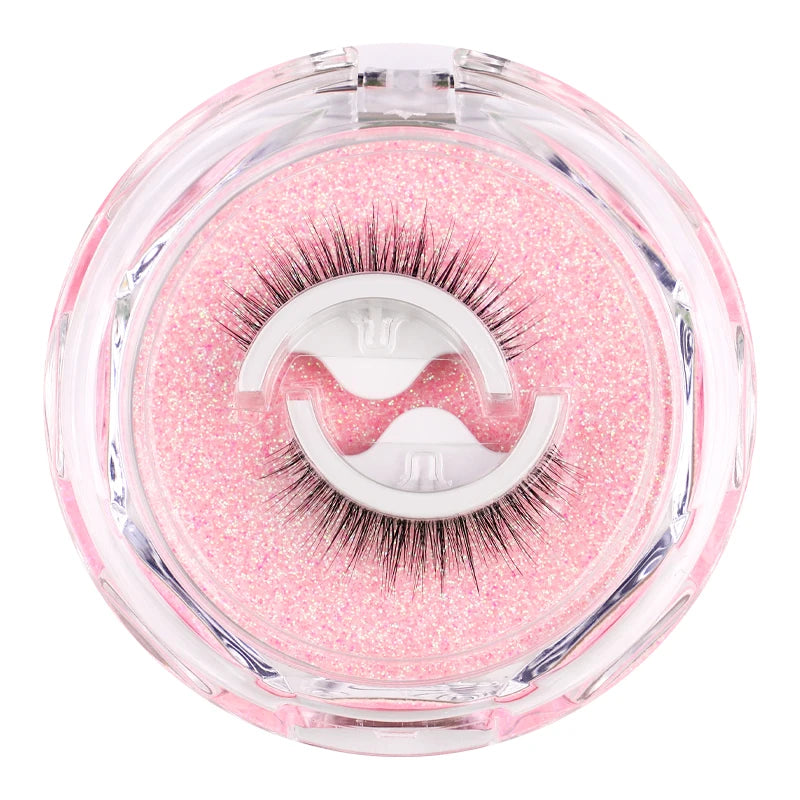 1Pair Reusable Self-Adhesive False Eyelashes Natural Multiple reversible glue-free self-adhesive pairs of false eyelashes Hot