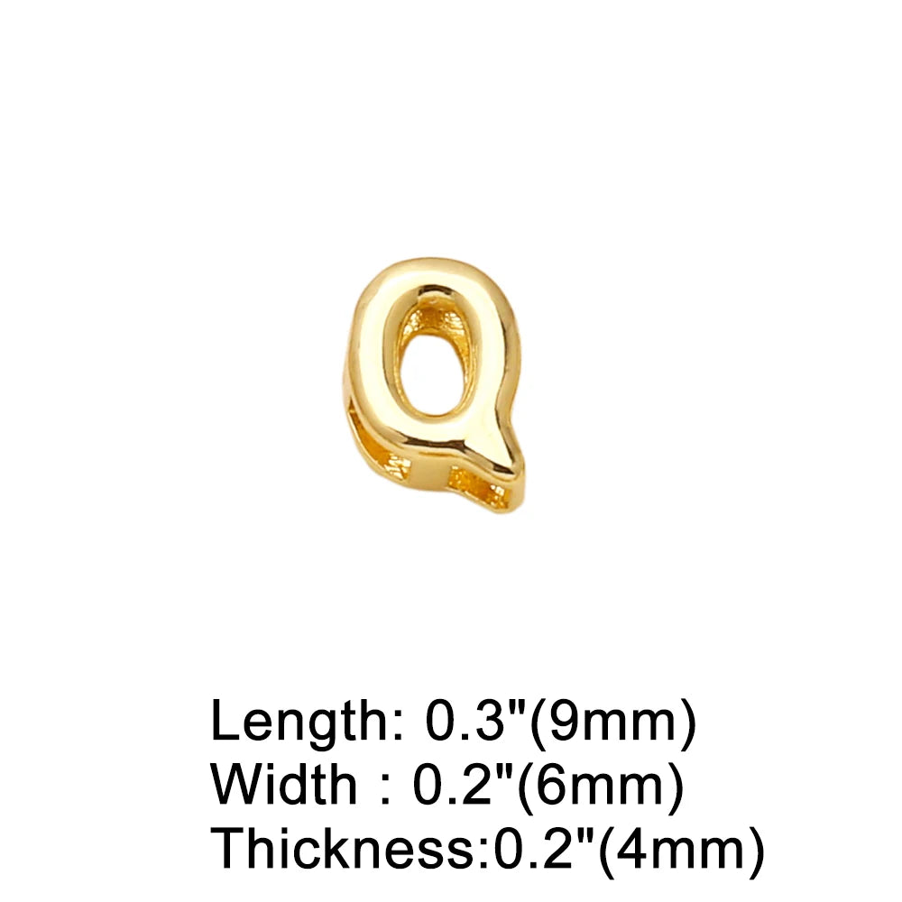 FLOLA Minimalist 26 Letters DIY Necklaces for Women Gold Plated Chain Custom Name Necklace Simple Jewelry Gifts nkev10