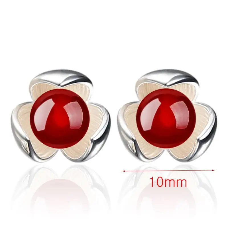 Korean Red Natural Stone Drop Earrings For Women Natural agate Jewelry Bridal Party Wedding Tassel Earrings 2023 Trendy 2Z40