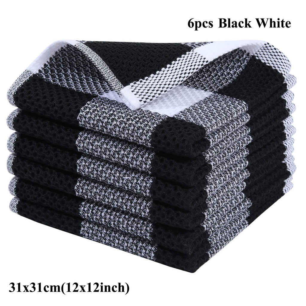 Olanly 100% Cotton Dishcloth For Kitchen Towel Home Ultra Soft Absorbent Dish Cloth Reusable Clean Tool Microfiber Kitchen Towel