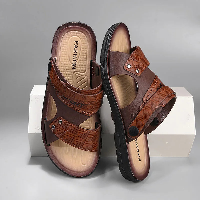 Summer Men's Sandals Fashion Casual Slippers For Men Comfortable Beach Shoes Sandals Male Flat Men Sandals 2025