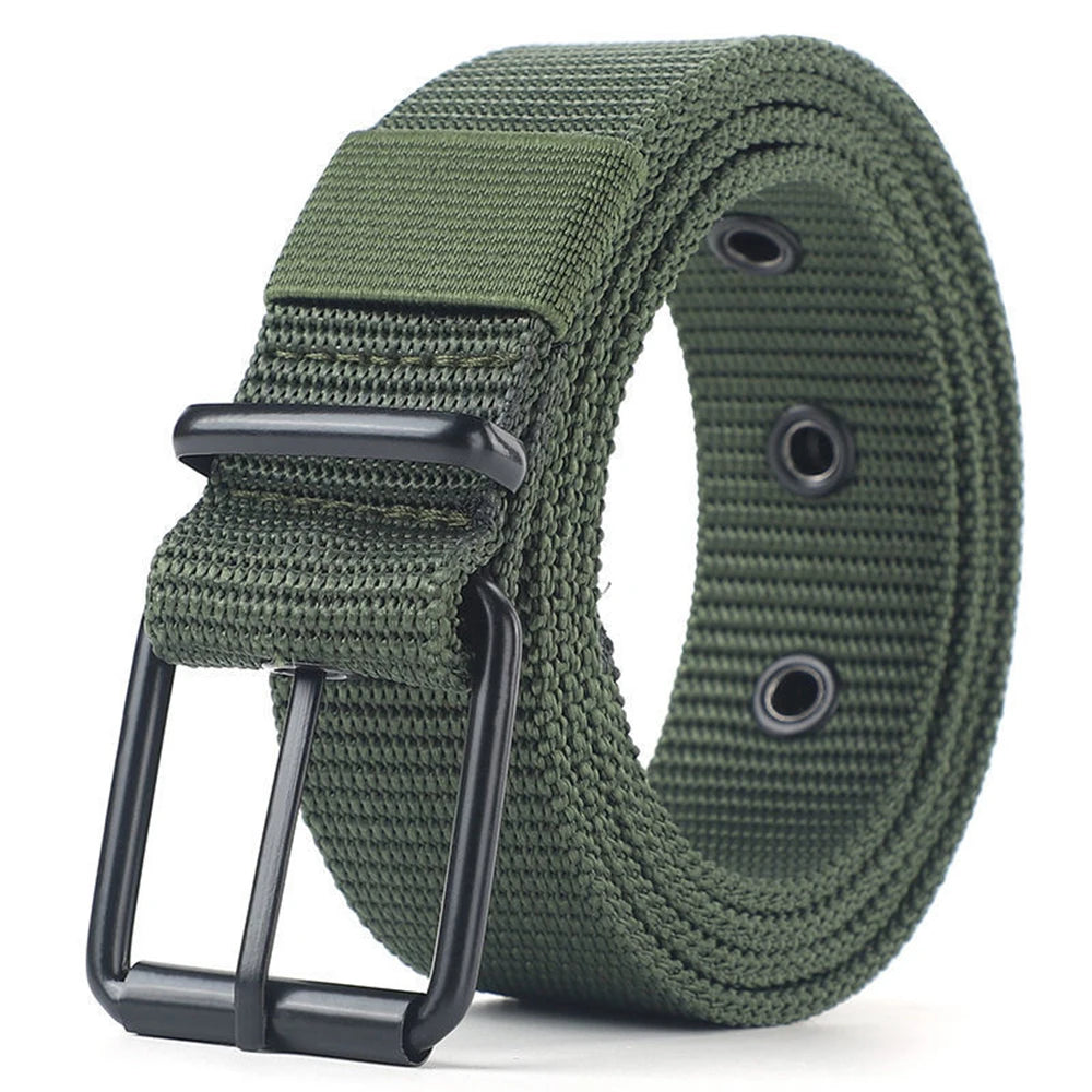 New Canvas Belts for Men Fashion Metal Pin Buckle Outdoor Work Military Tactical Strap Male Nylon Belt for Pants Jeans Waistband