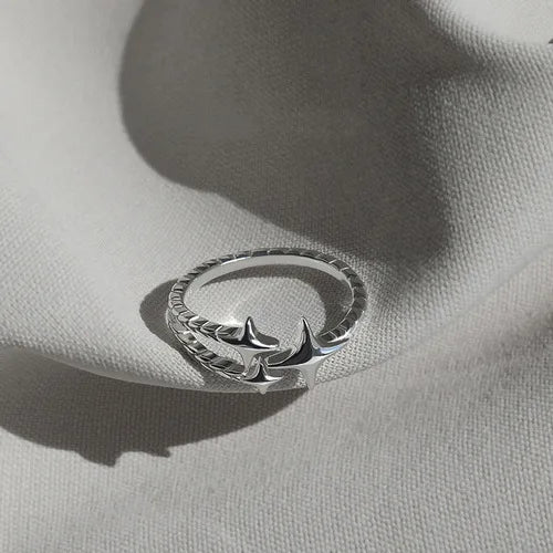 Minimalist Silver Color Cuff Rings for Women Couples New Fashion Creative Smooth Pattern Geometric Party Wedding Jewelry Gifts
