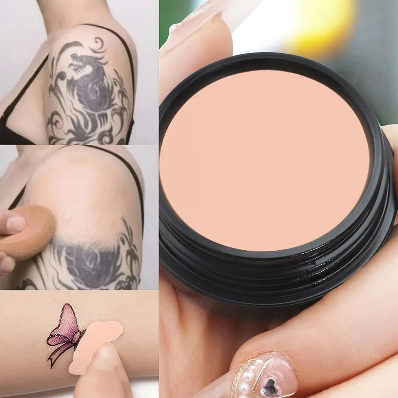 Waterproof Full Coverage Concealer For Tattoos, Scars - Natural Finish Foundation For All Skin Tones & Types Powerful Concealer