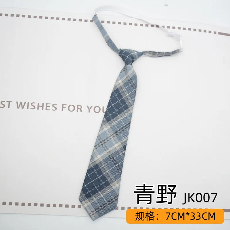 Trendy JK Ties Bowtie Women College Student Collar Neckwear Daily Shirt Accessories Cotton Plaid Bowknot Lolita Girls Lazy-tie