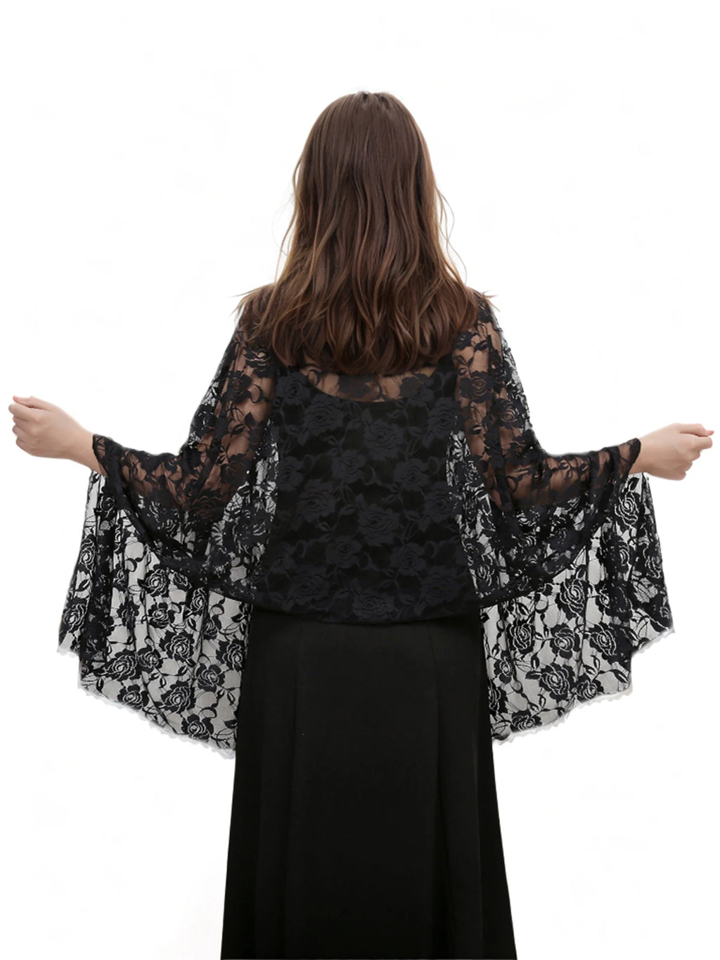 Elegant Rose Lace Shawl Wraps For Women Summer Hoasale Long Shwal Pashmina Ladies Decorate Stoles With Fashion Style