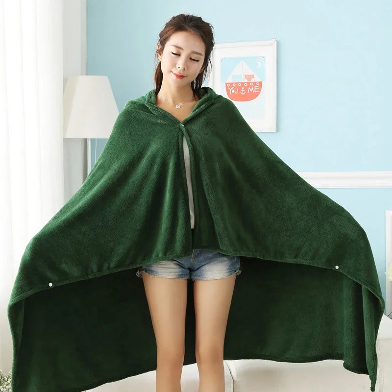 Attack on Titan Hoodie Cloak Anime Shingeki No Kyojin Pajamas Blanket Cloak Levi Cosplay Flannel Shawl Blanket Comfy Homewear