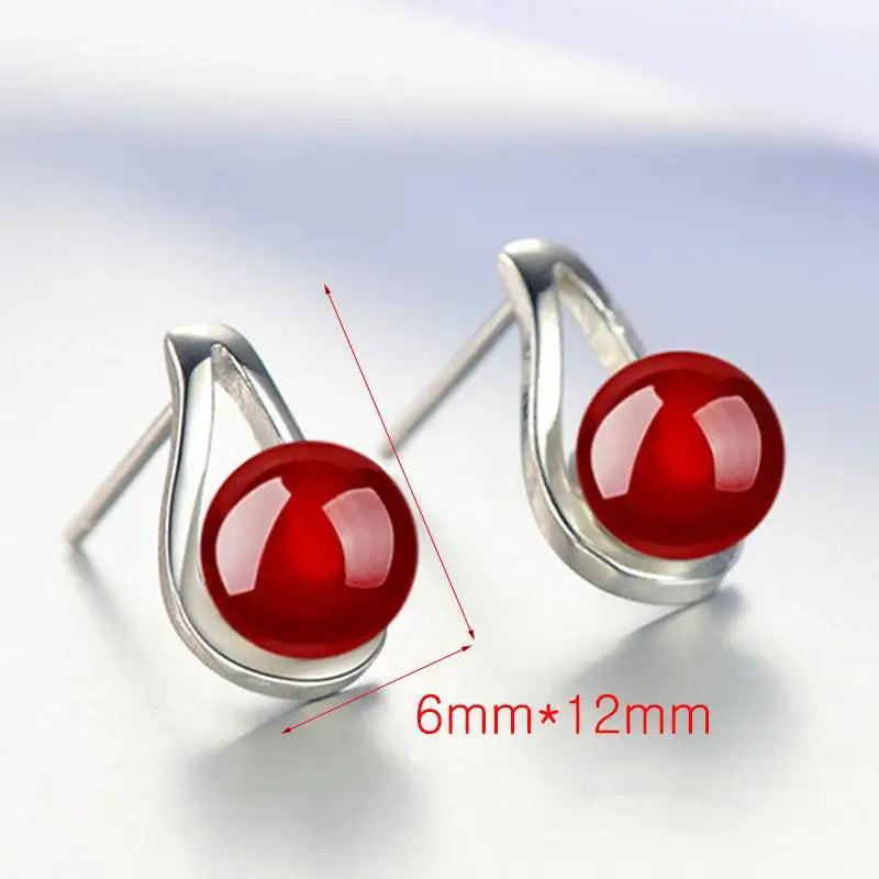 Korean Red Natural Stone Drop Earrings For Women Natural agate Jewelry Bridal Party Wedding Tassel Earrings 2023 Trendy 2Z40