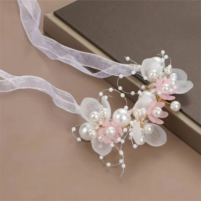Children's Headwear Elegant Flower Wreath Fairy Crown Headband Princess Children's Hair Birthday Performance Runway Accessories