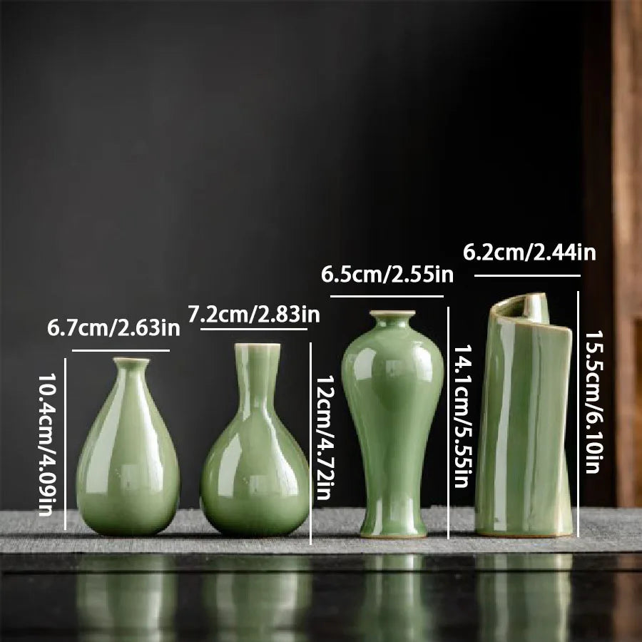 Vase ornaments, dried flower utensils, ceramic decorations, dining tables, simple and fresh home decor, small vase decorations