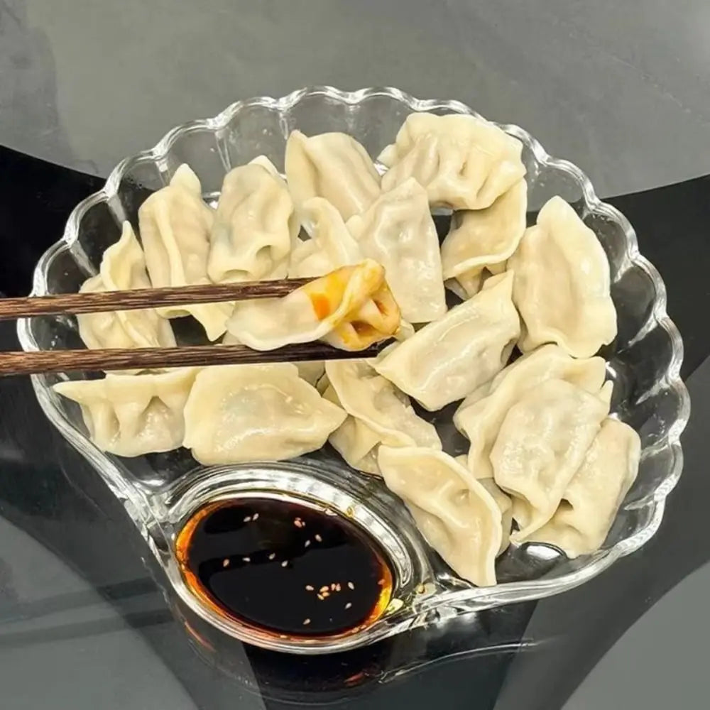 Shell DishTransparent Dumpling Plate with Vinegar Discs Sushi Breakfast Dried Fruit Snack Shell Spitting Dish Fruit Plate