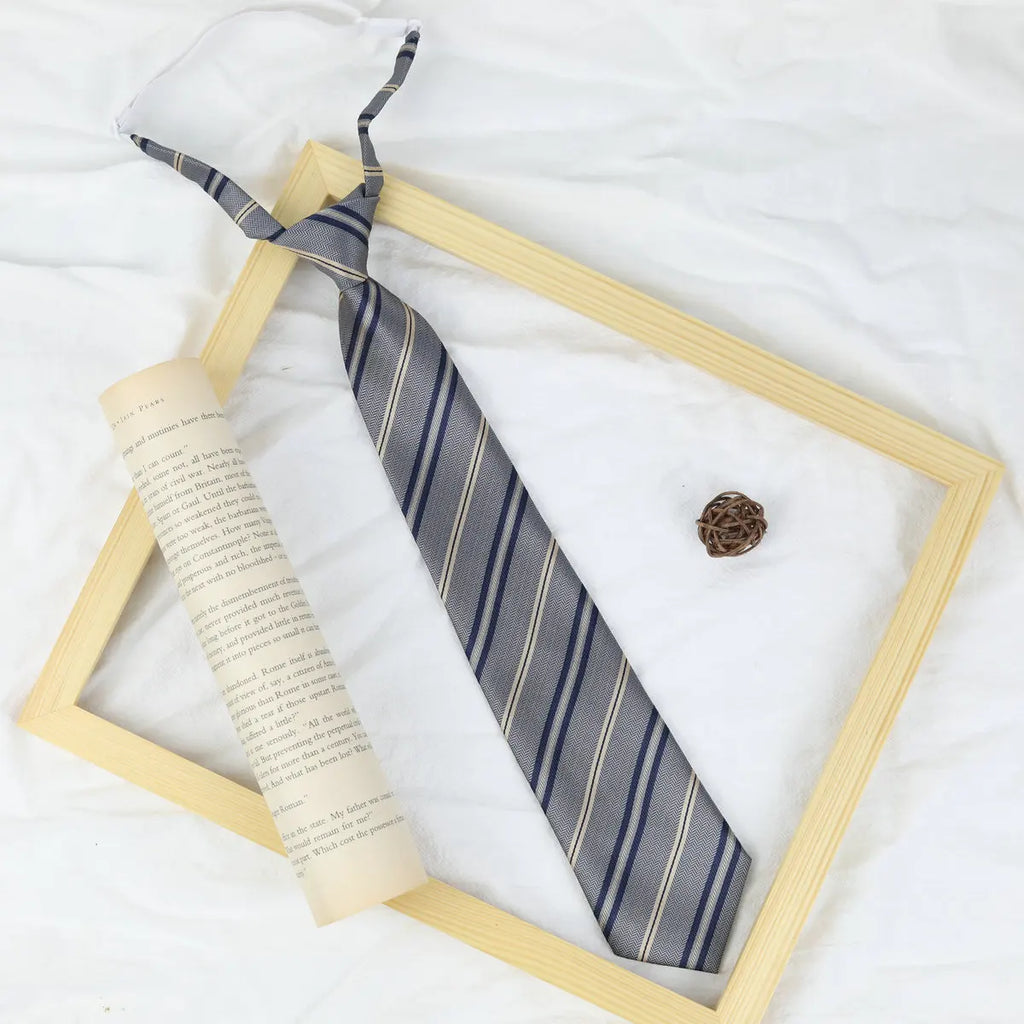 Japanese JK Men Tie Female Clothes Accessories Decorate Student Uniform Bow Tie Hand College Style Red Striped Ties for Girls